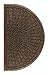 M+A Matting 2246 Waterhog Eco Grand Premier PET Polyester Fiber Half Oval Entrance Indoor/Outdoor Floor Mat, SBR Rubber Backing, 3.3' Length x 6' Width, 3/8" Thick, Chestnut Brown primary