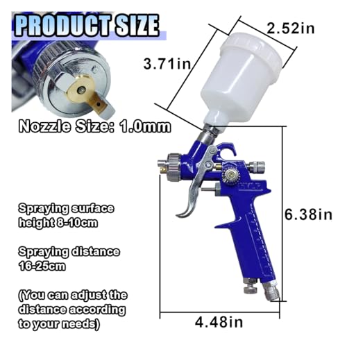 BDZMC Mini HVLP Touch Up Spray Gun with 0.8 mm Nozzle (1.0) photo 7