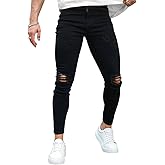 GINGTTO Mens Skinny Jeans Stretch Ripped Jeans Pants Men