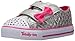Skechers Kids Twinkle Toes Shuffles Sweet Steps Light-Up Sneaker,Silver Stars,9 M US Toddler