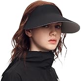 Sun Visors for Women Wide Brim Summer UV Protection Foldable Sun Hat UPF 50+ Beach Cap SNH5M133T