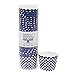 Simply Baked Small 3 Ounce Disposable Paper Baking Cups, 25 Pack of Cupcake Muffin Wrappers for Baking or Party, Treats, Candy, and Snack Cups, Navy Dots