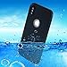 iPhone X Waterproof Case, Lontect Slim Thin Light Dirt/Dust Proof Snowproof Shockproof Case Full Body Underwater Protective Cover for Apple iPhone X - Black