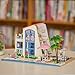Flever Dollhouse Miniature DIY Music House Kit Creative Room With Furniture for Romantic Valentine's Gift(Blue Sea And Romantic Sky)