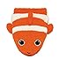 Organic Cotton, Washcloth Mitt Clownfish Puppet, Large by Furnis