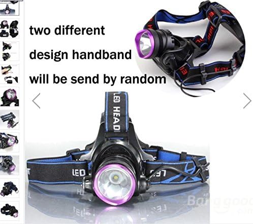 2500lm Cree Xml T6 Led Headlight 18650 Charger Rechargeble Headlamp Headlight Torch with Headband