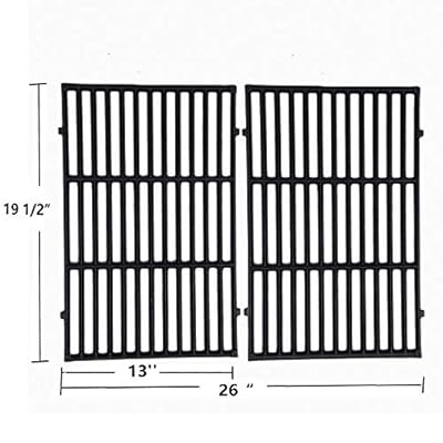 Sente Grill Grates Replacement for Weber 7524, Weber Genesis E-310, E-320, E-330, S-310, S-320, S330, ESP-310, ESP-320 and Others, 2-Pack Porcelain-Enameled Cast-Iron Cooking Grid(19.5" x12.9" x0.5")