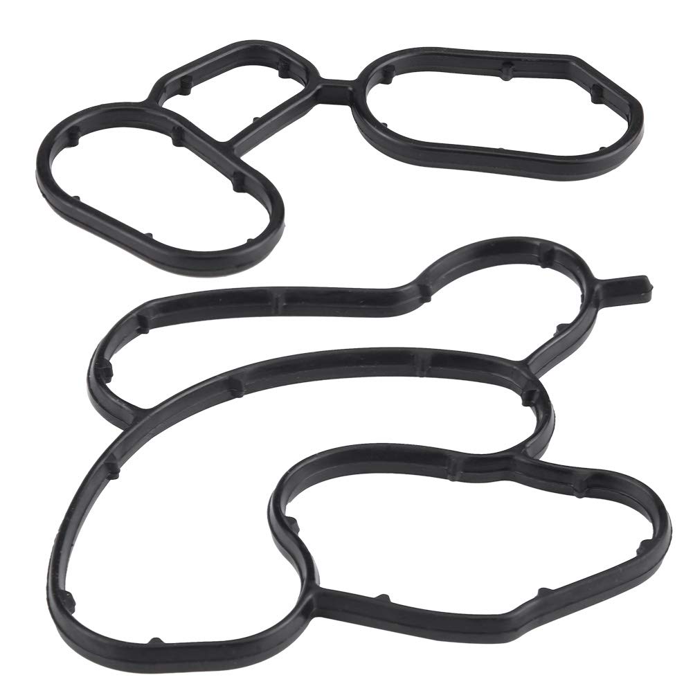 KIMISS 2Pcs Oil Cooler Seal Oil Filter Housing Seal Oil Cooler Gasket Seal Engine Oil Filter Housing Seal Gasket 11427508971 11427508970 Oil Cooler Seal Gasket