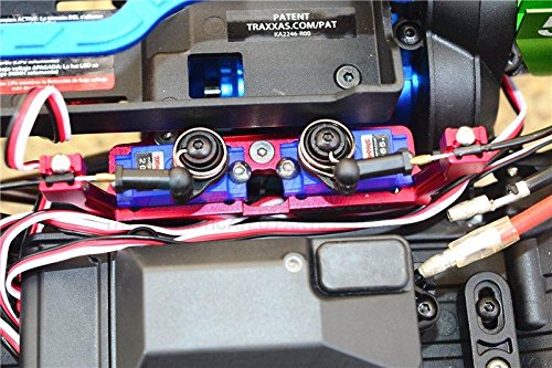 GPM For Traxxas TRX-4 Trail Defender Crawler/TRX-6 Merc-Benz G63 Upgrade Parts Aluminum Front and Rear Gear Box 2-Speed Diff Lock Servo Mount - 1Pc Set Orange