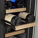 EdgeStar CWR181SZ 12 Inch Wide 18 Bottle Built-In Wine Cooler - Black/Stainless Steel