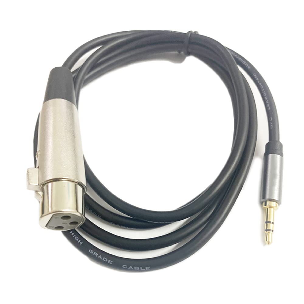 JIKEXINGMENG 3-pin XLR Female to TRS 3.5mm Male Microphone Cable Audio Line Microphone Adapter for Studio Sound Consoles 1.5M