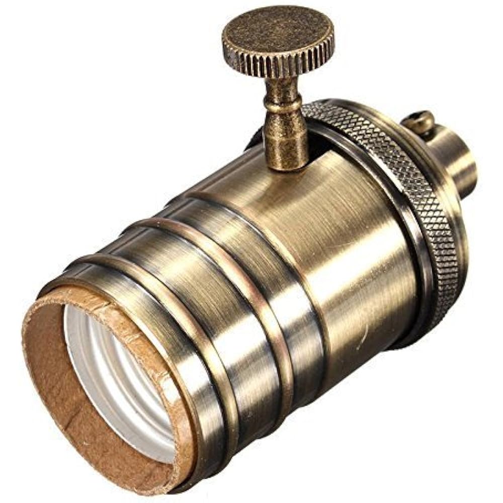 EFINEHOE Efine 2 Pack E26/ E27 Solid Brass Industrial Light Socket