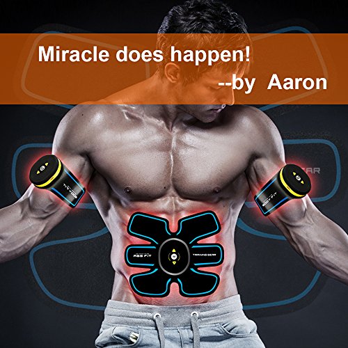 Rxlife Abdominal Muscle Toning Belt EMS PU Toner Portable Fitness for Arm Leg Training Home Office Exercise Workout Equipment Rechargeable for Men Women - Thumbnail 4