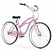 Firmstrong Urban Lady 3-Speed Beach Cruiser Bicycle, 26-Inch, Pink