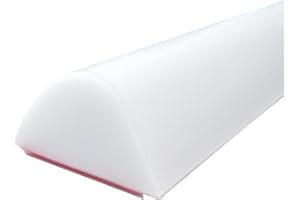 YNOTUS 1/2" High Collapsible Shower Threshold Water Dam Barrier 39" Shower Water Stopper Barrier Shower Splash Guard For Walk In Shower Water Guard Suitable For Bathrooms Kitchens To Block Water Flow White