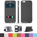 AVAWO for iPhone 6 6S PLUS Case, Creative Smart Window View Touch Front Flip Cover Ultra Thin Folio Case for iPhone 6 6S PLUS 5.5