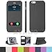 AVAWO for iPhone 6 6S PLUS Case, Creative Smart Window View Touch Front Flip Cover Ultra Thin Folio Case for iPhone 6 6S PLUS 5.5