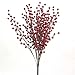 Factory Direct Craft Pack of 12 Red Berry Stems - 12 x 18 Inches - Artificial Berry Stems - Traditional Style - Decorative Sprays for Christmas, Weddings, Parties, and Events