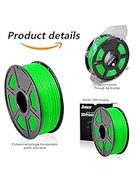 Pla Plus 1.75 mm Impresora 3d filamento carrete, dimensional Precisión +  0,02 mm, 2,2 lb (1kg), filamento PLA + 3d (1,75 mm para la mayoría de impresora 3d & 3d Printing Pen, 1