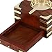 Large Decorative Wooden Ashtray with Cigarette Storage Case Box
