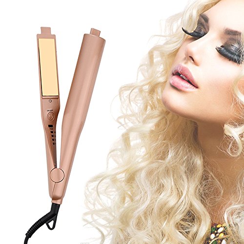 Hair Straightener Irons,Hann 2 in 1 Ceramic Styling Salon Tools Professional Hair Straightener & Hair Curler (gold) - Thumbnail 7