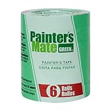 Painter's Mate 668840 Green 8-Day Painting Tape, 0.94-Inch by 60-Yard, 6-Pack of Rolls
