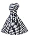 Dressystar DS1956 Women Vintage 1950s Retro Rockabilly Prom Dresses Cap-Sleeve M Navy White Dot B