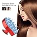 Shampoo Brush Scalp Massager, Scalp Massage Brush Silicone Soft Comb for Scalp Care, Hair Scalp Brush for Men, Women & Kids - Red