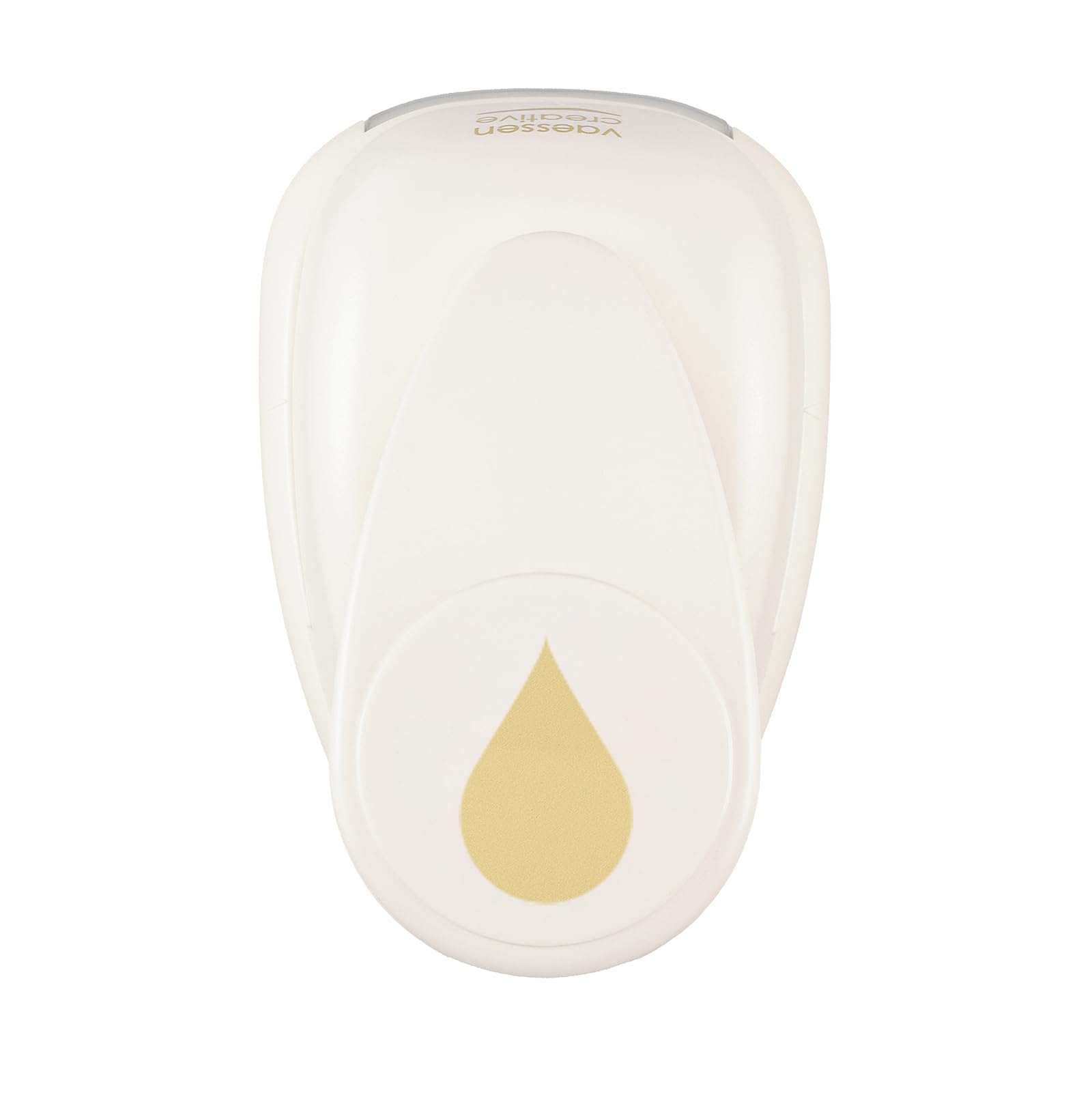 Vaessen Creative Craft Paper Punch - Drop - 3,3 x 5,1 cm - Circle Cutter for Crafting and Card Making, white/pink