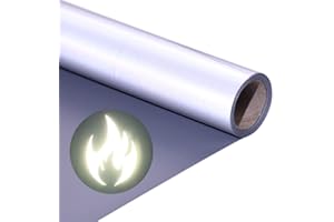 Reflective Heat Transfer Vinyl Reflective HTV Vinyl Rolls 12 Inch x 5 Feet Iron On Vinyl for Cricut & Silhouette Cameo, DIY H