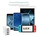 Syncwire 34W 4-Port USB Wall Charger, Multi-Port [Foldable US Plug] Travel Power Adapter with Interchangeable UK/EU Plug for Apple iPhone, iPad, Samsung, Android Phones, Tablets & More