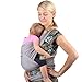 Neotech Care Baby Wrap Carrier - Cotton - Breathable & Adjustable - for Infant, Newborn, Child, Toddler (Grey)