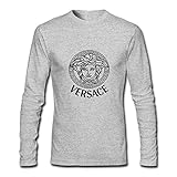 Versace Logo For Men's Printed Long Sleeve Cotton Tshirt