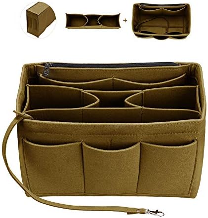 Felt Handbag Purse Organizer Insert with Zipper For LV Neverfull Speedy