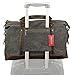 Canvas Genuine Leather Trim Travel Tote Duffel Bag Weekender Overnight Bag