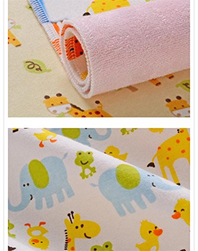 Monvecle 4pcs Pack Baby Infant Waterproof Cotton Changing Pads 18