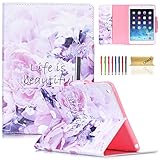 iPad Air Dteck Colorful Painting Magnetic Closure Design Wallet Case