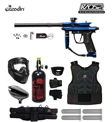 MAddog Azodin Kaos 2 Starter Protective HPA Paintball Gun Package - Blue/Black