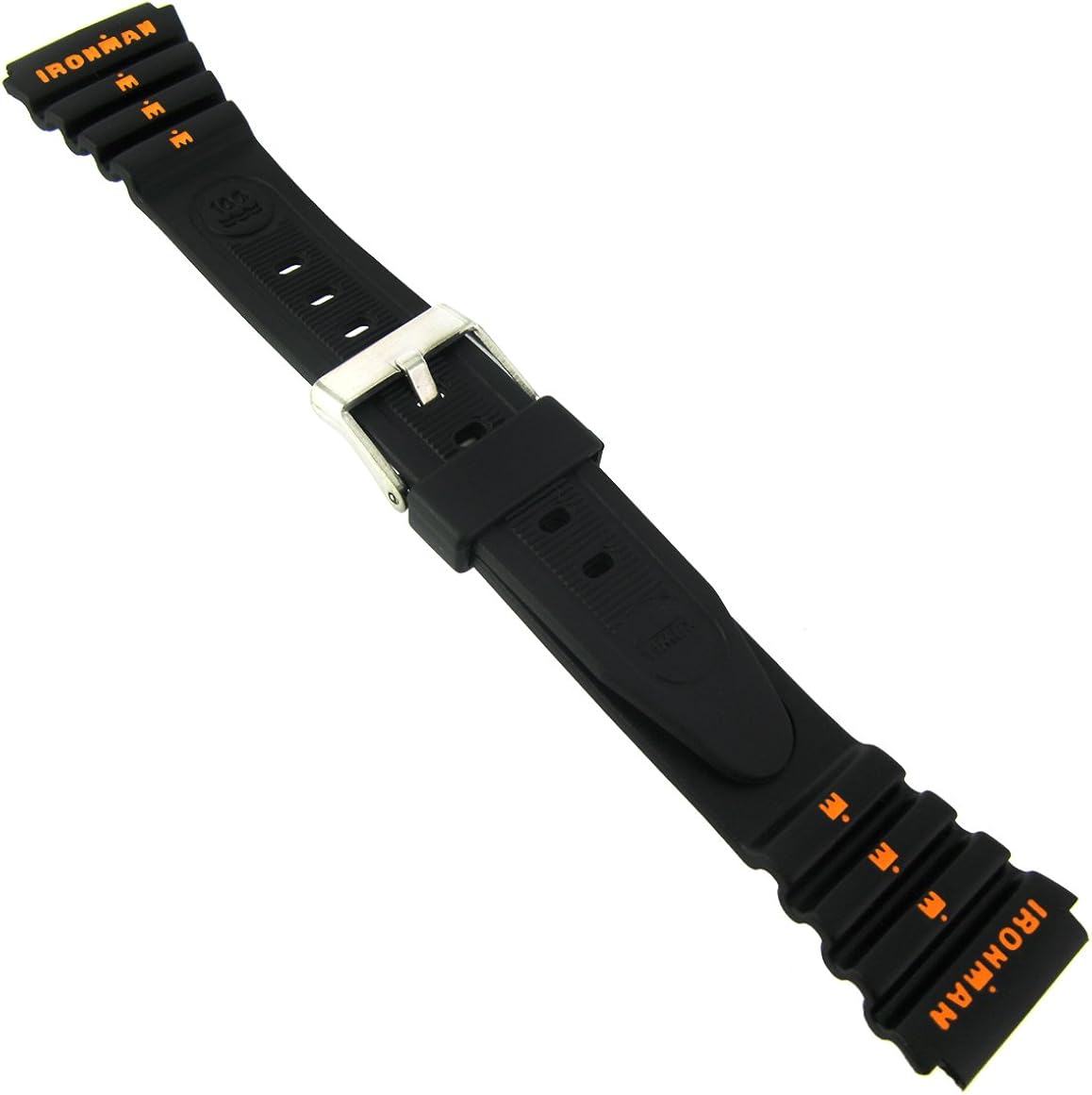 19mm Timex Ironman Triathlon Black And Orange Rubber Sport Watch Band Strap Amazon Ca Watches
