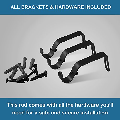 image for H.VERSAILTEX Window Curtain Rod, Adjusts Rod Length from 48 to 84-Inch