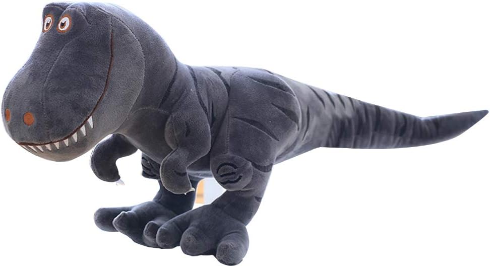 BSTOB Simulation Large Dinosaur Plush Toy, 40cm Simulation Large Dinosaur Plush Toy Animal Dinosaur Tyrannosaurus Dragon Doll Boy Toys gray