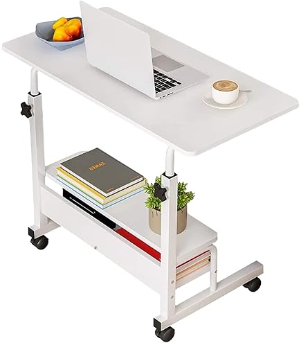 Amazon.com: Adjustable Height Mobile Computer Desk for Small Space
