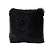 Super Soft Throw Pillow Case Cover Plush, FreshZone Christmas Pillow Covers 16x16 Xmas Pillow Case Decorative (Black)