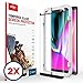 Zizo 2 Pack Full Curved Glass Compatible with Samsung Galaxy Note 8 Tempered Glass Screen Protector Anti Scratch 9H Hardness - Black