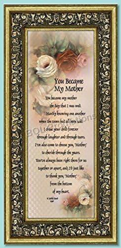 Crossroads Home Décor Mother in Law Gifts from Daughter in Law, Mother of The Groom Gifts from Bride, Birthday Gifts for Mother in Law, Gifts for Inlaws, Future Mother-in-Law Framed Poem 7754G
