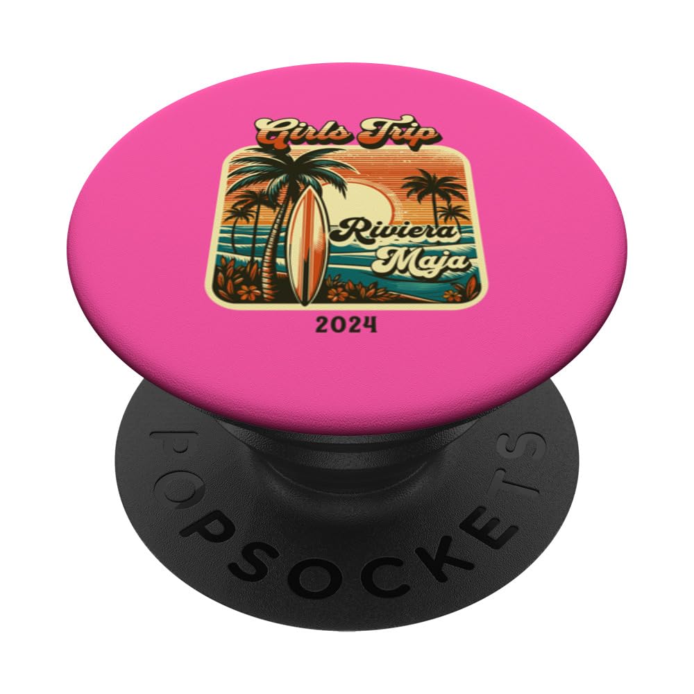 Riviera Maya 2024 Girls Trip Paradise Tee PopSockets Swappable PopGrip
