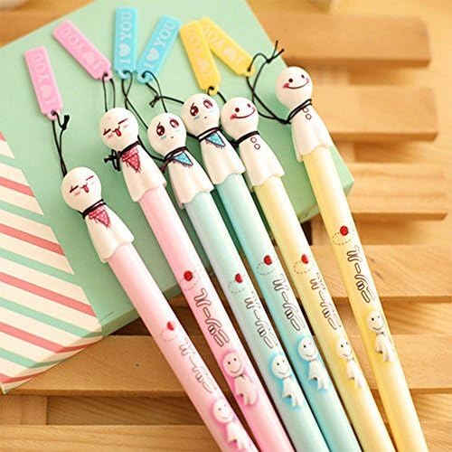 BOGOFOU 3PCS Japanese Sunny Doll Ornament Black Ink Gel Pens cute creative Stationery and office supplies
