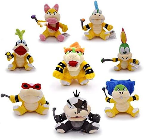 dingtian Plush toy 8pcs/set Super Mario Plush Toys Wendy Larry Iggy Ludwig Roy Morton Lemmy Bowser O.koopa Plush Toys