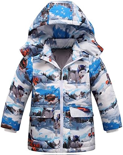 iikids Kids Boy Thicker Warm White Duck Down Coat Long Puffer Snowsuit Hooded Winter Outwear Outfit Jacket Parka Zipper Closure Camouflage