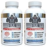 Angry Supplements Monster Test Testosterone Booster-5452 mg Tribulus, Cranks T-Levels Naturally Formulated In the USA to Gain Muscle Mass, Boost Energy in the Gym, Last Longer in the Bedroom. (2-Pack)